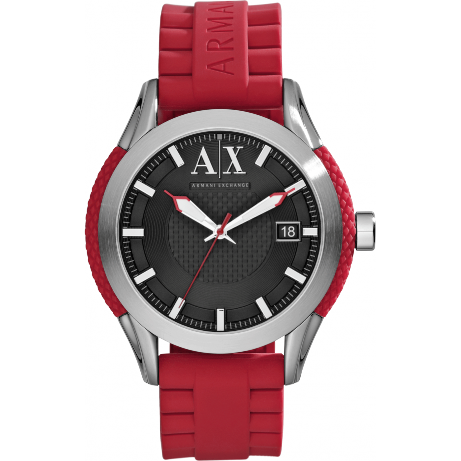 armani exchange watch red